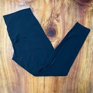 Lululemon Pants Womens Leggings 14 x 28 Black Running Stretch Yoga Gym EUC LL2
